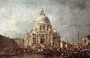 GUARDI, Francesco The Doge at the Basilica of La Salute  gd oil on canvas